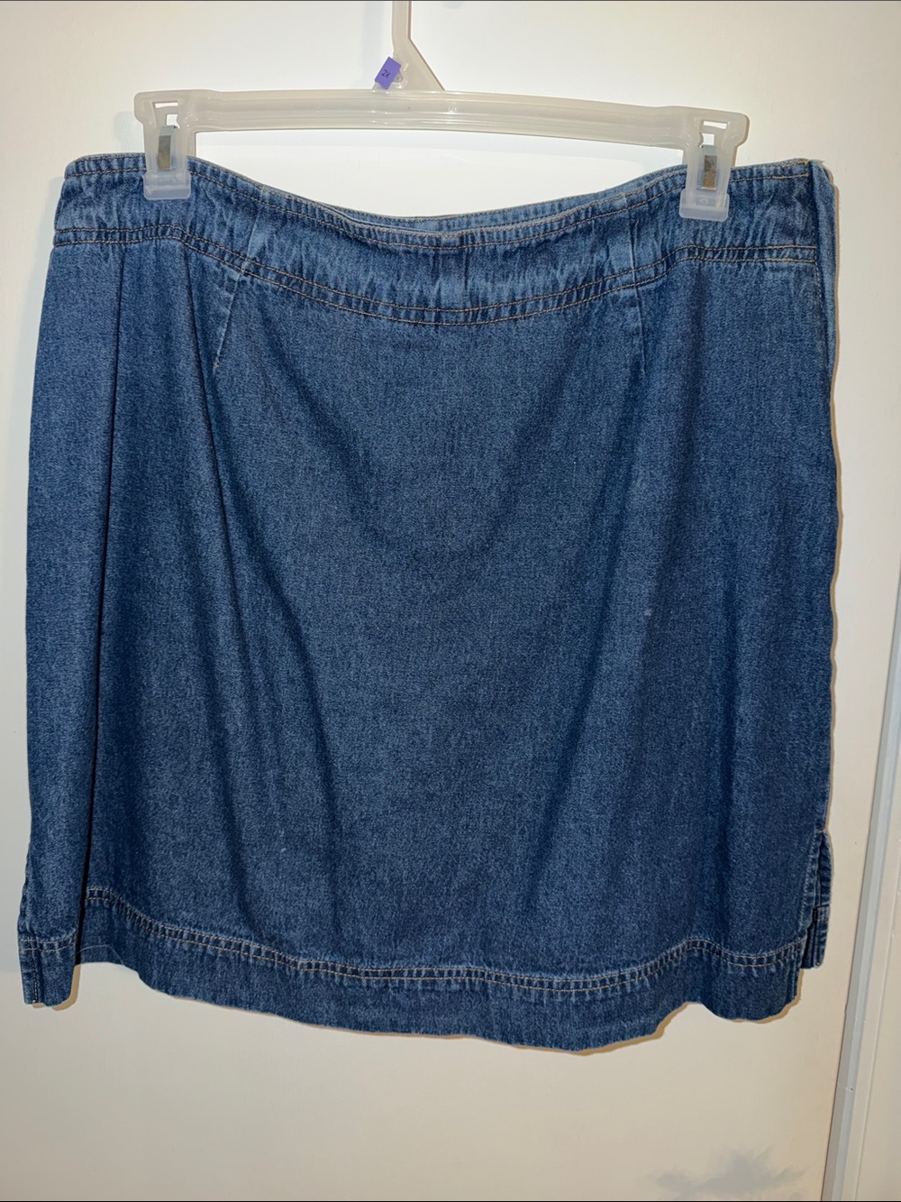 bill blass Dark Blue Denim Mini Skirt